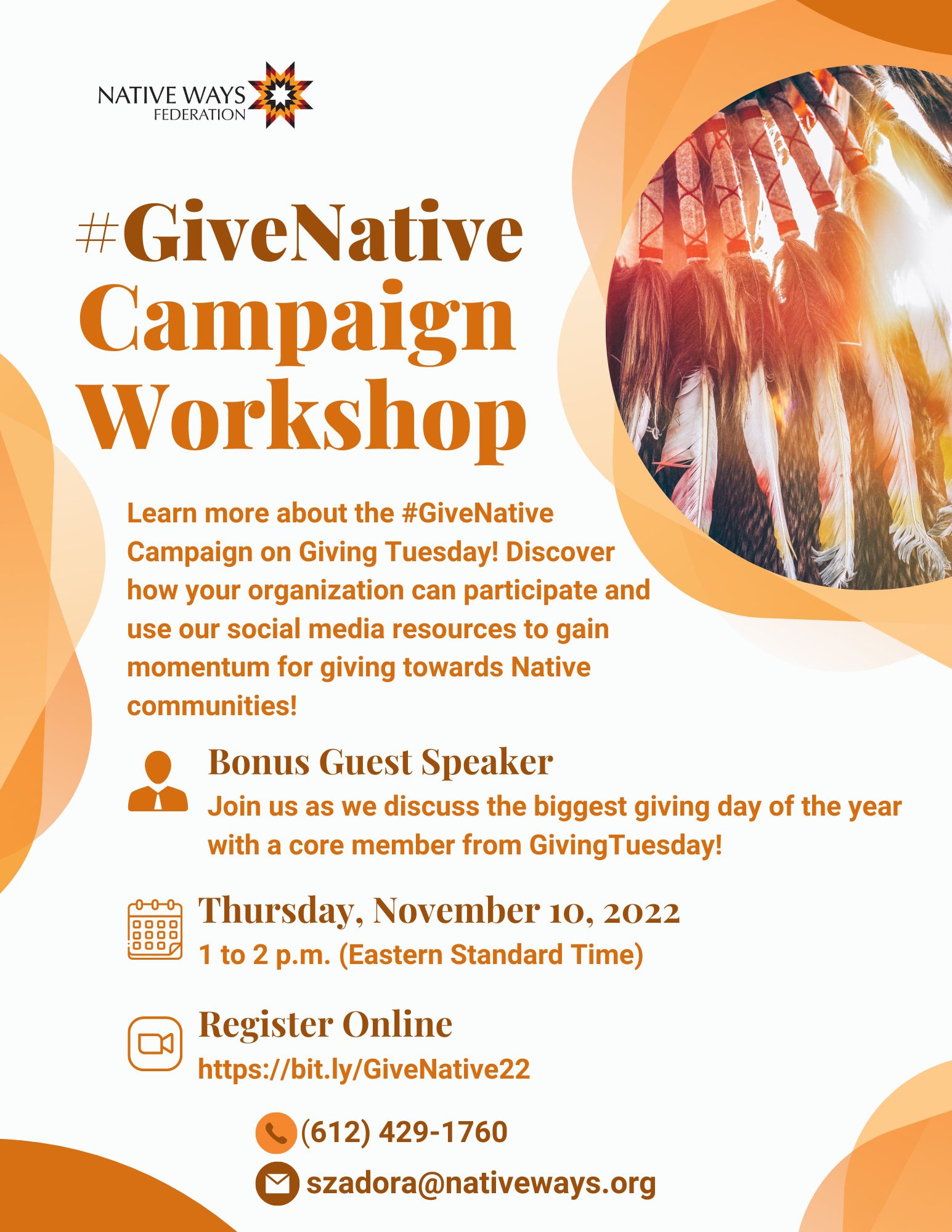 Clickable image that leads to give native workshop sign up